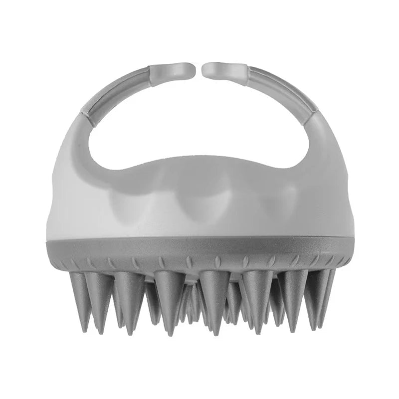 Silicone Scalp Massager Shampoo Brush – Hair Washing Comb Scalp Massager Brush Qst 9CM gray
