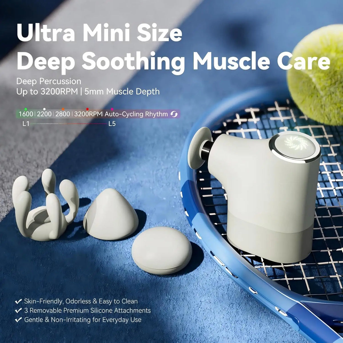 VIMYSHOW 3-in-1 Mini Massage Gun – Portable Percussion Massager Mini Massage Gun Qst