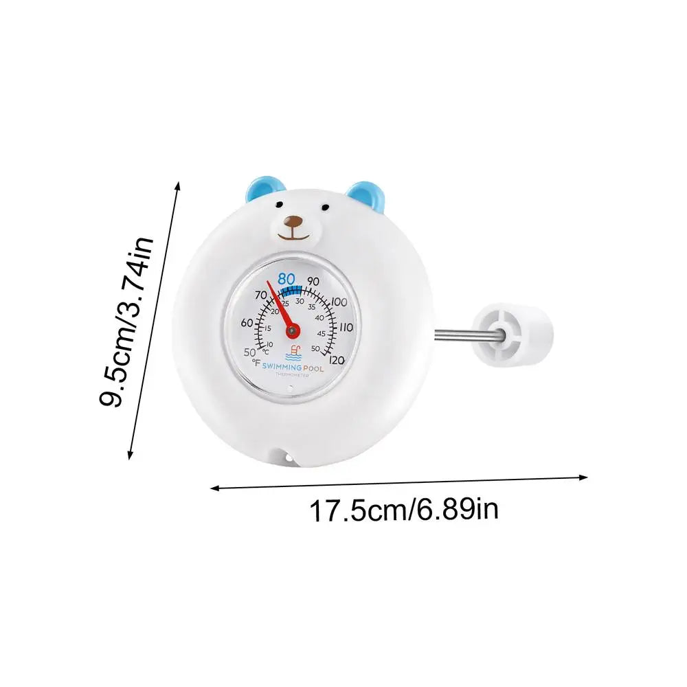Floating Bear Pool Thermometer – Large Easy-Read Kids Gauge Pool Thermometer Qme CN Bear
