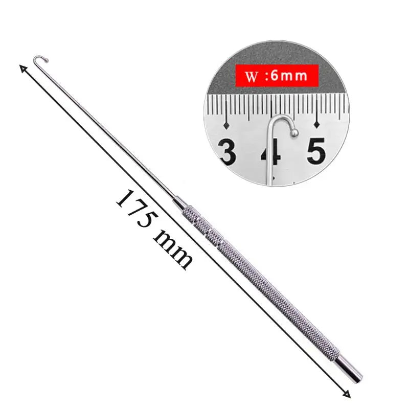 Veterinary Ovariectomy Hook for Dogs & Cats – Stainless Steel Veterinary Surgical Hook Qme 6 mm