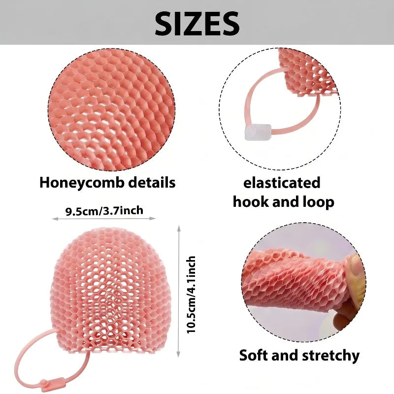 Honeycomb Exfoliating Shower Finger Caps – Body Scrub Gloves Exfoliating Bath Gloves Qme