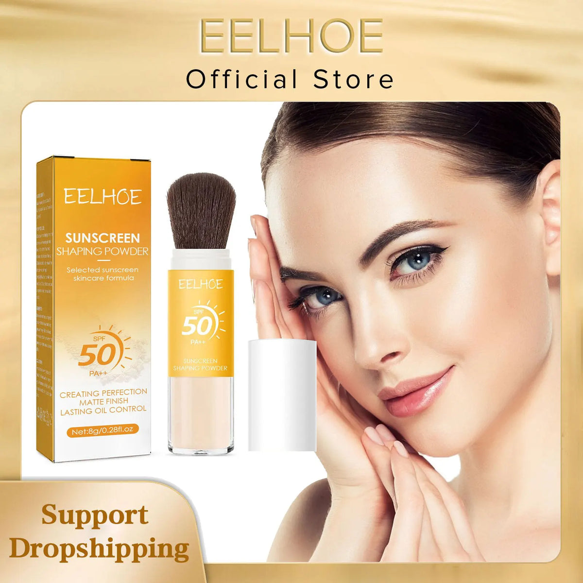 EELHOE SPF 50 Matte Finishing Powder – Oil Control & Waterproof Setting Powder SPF Qst