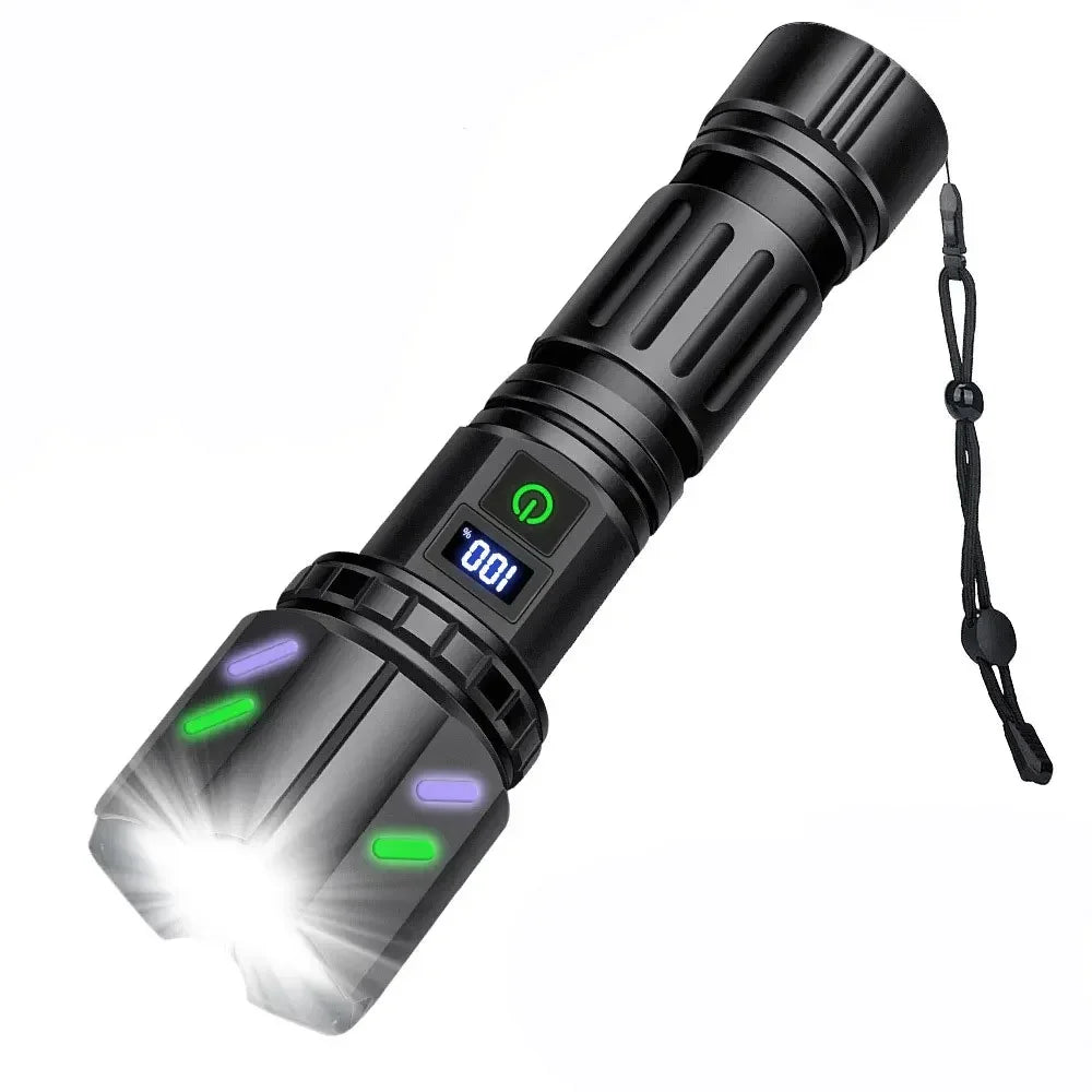 Ultra Powerful 30W LED Zoom Flashlight – USB-C Rechargeable LED Zoom Flashlight Qst