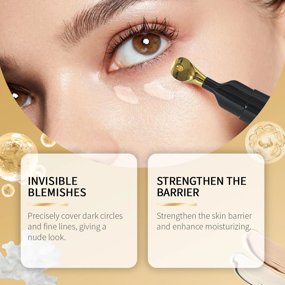 Qme Concealer Stick – Under Eye & Blemish Coverage, 4 Shades Concealer Stick Qme