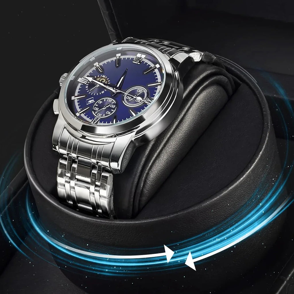 2-Slot Automatic Watch Winder Box USB Powered – Quiet Motor Watch Winder Box Qme
