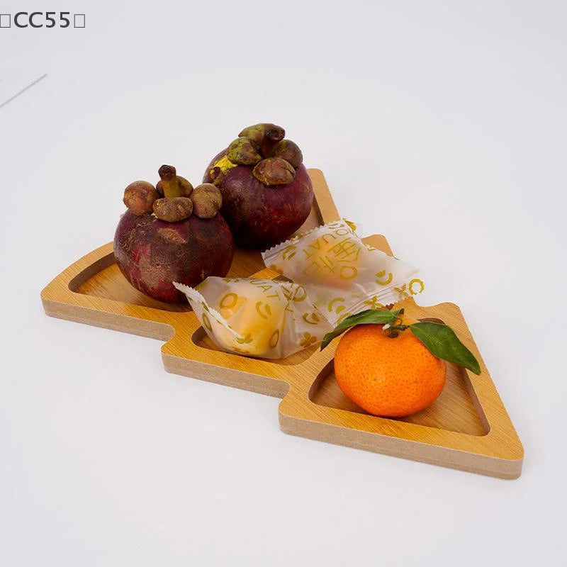 Christmas Tree Wooden Serving Tray – Candy, Snacks & Party Wooden Serving Tray Qst