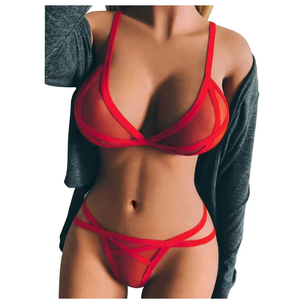 Ladies Mesh Suspender Bralette – Breathable Seamless Underwear Mesh Suspender Bralette Qme