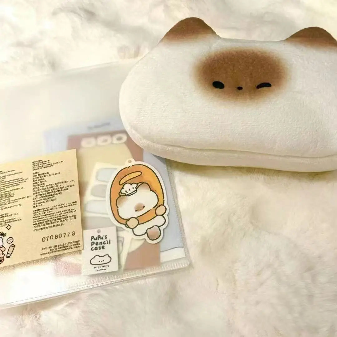 Toast Shaped Pencil Case – Large Capacity Stationery Bag Novelty Pencil Case Qme