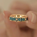 Retro Enamel Patterned Open Ring | Fairy Style Jewelry Enamel Fashion Ring Qme Blue resizable