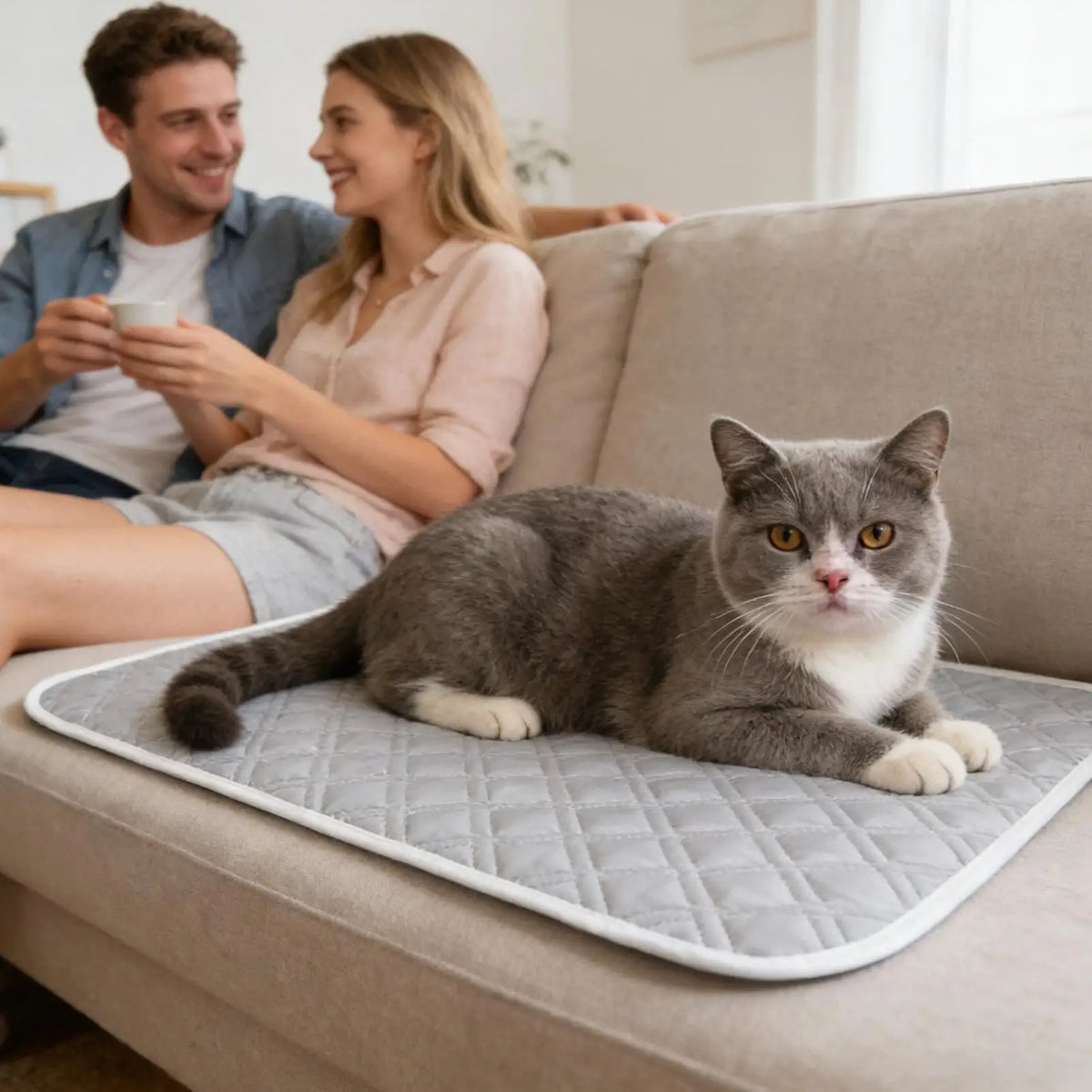 Self-Cooling Dog Mat – Soft Absorbent Pet Sleeping Pad 45x35cm Pet Cooling Mat Qme