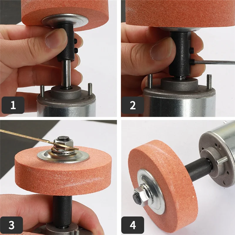 Steel Motor Arbor Polisher Adapter Spindle 2-Pack | Bench Grinder Grinder Adapter Spindle Qme