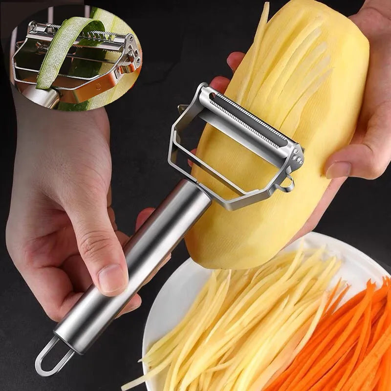 Double-Head Stainless Steel Vegetable & Fruit Peeler Vegetable Peeler Qme