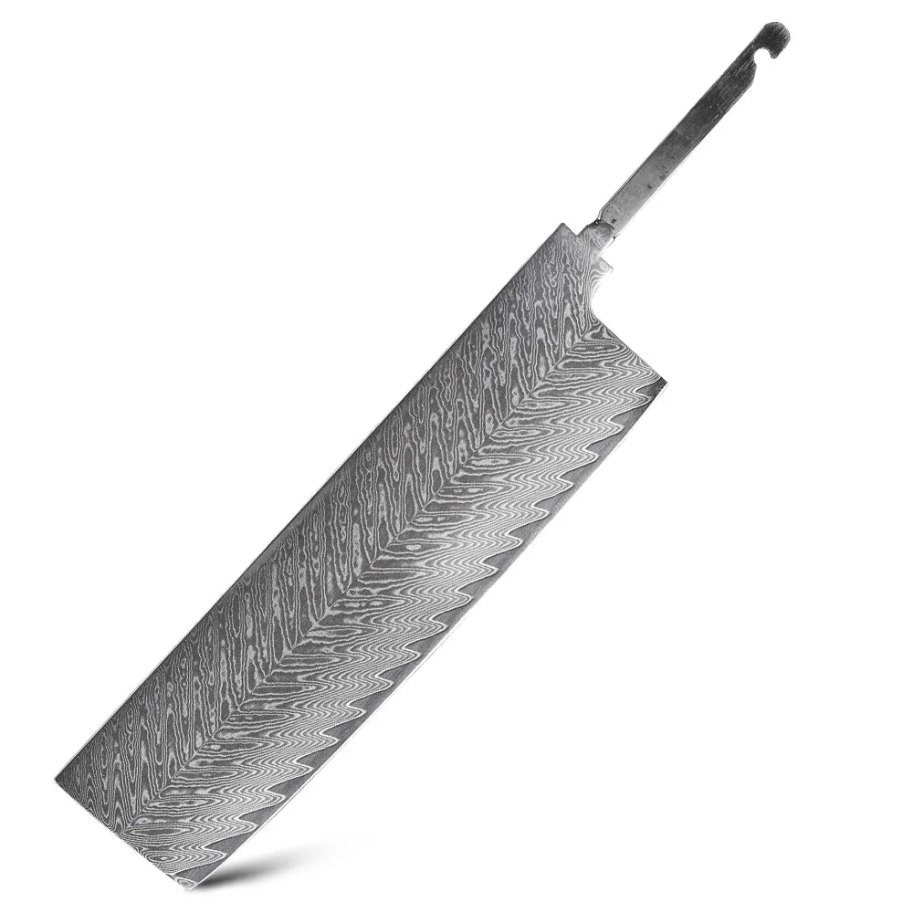 TURWHO Damascus Steel Blade Blank – DIY Nakiri Santoku Chef Knife Damascus Knife Blank Qst YELLOW