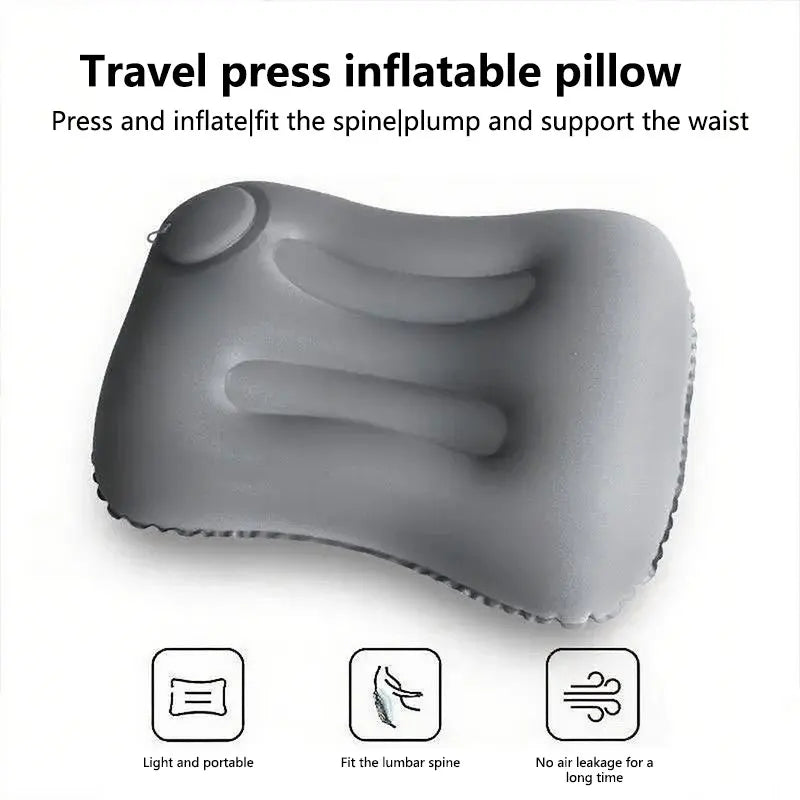 Portable Inflatable Pillow – Neck & Lumbar Support for Travel Inflatable Travel Pillow Qst