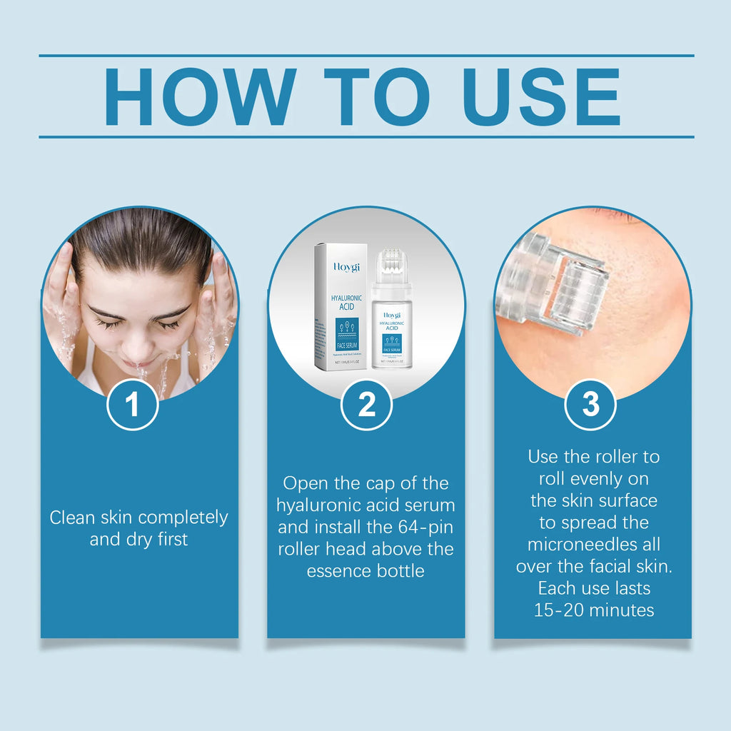 Hoygi Hyaluronic Acid Face Serum Roller – Deep Moisture & Glow Face Serum Roller Qst