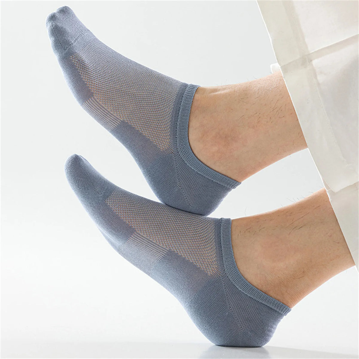 Men's Thin Mesh Boat Socks – Non-Slip & Breathable Low-Cut Men's Boat Socks Qme