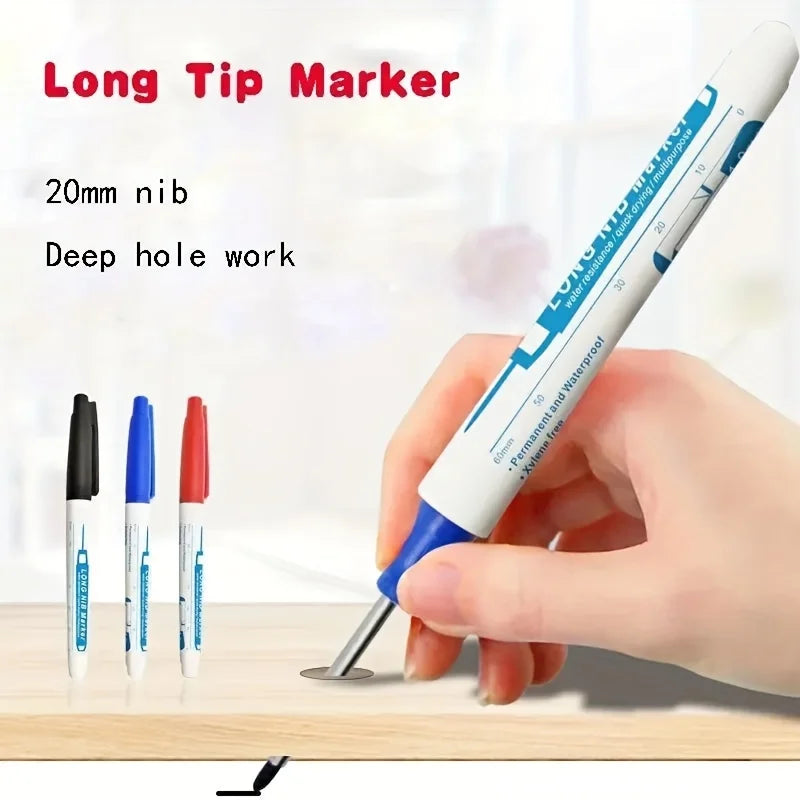 Deep Hole Long Nib Marker Pen – Waterproof Perforating Pen Marking Pen Qme