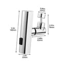 3-Mode Waterfall Faucet Aerator | 360° Swivel Splash-Proof Faucet Aerator Qme 1pcs