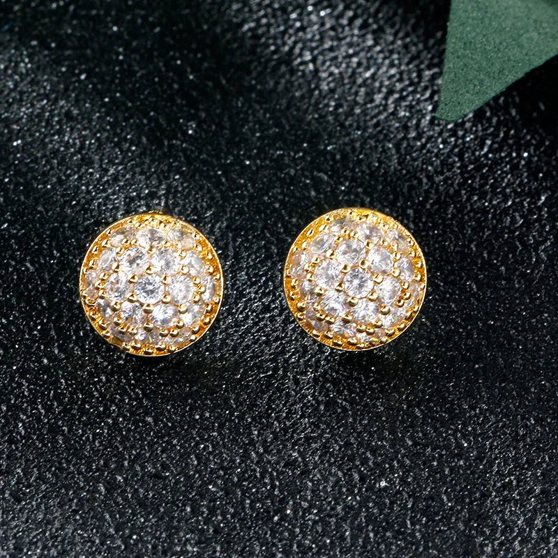 Women's Copper Zircon Stud Earrings – Elegant Jewelry Stud Earrings Qme