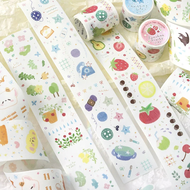 Fruit Dream Washi Tape 50mm×3m – Junk Journal & Scrapbook Decorative Washi Tape Qme