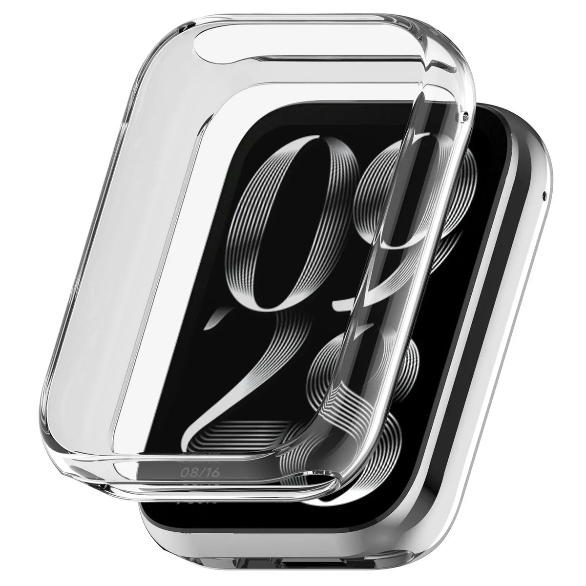 TPU Plating Case & Tempered Glass for Xiaomi Band 8 & 7 Smart Band Case Qme Clear For Mi Band 8Pro