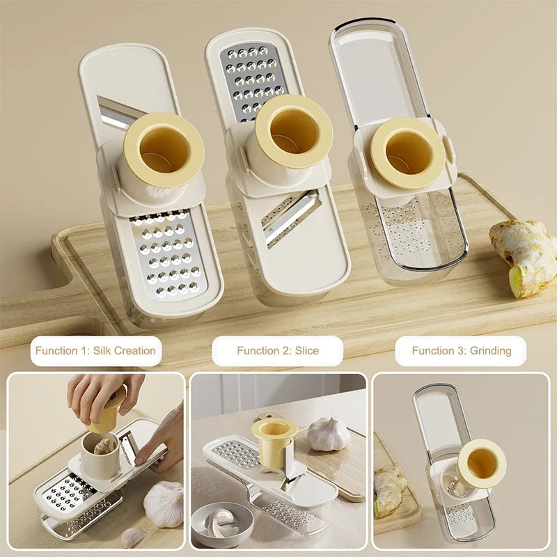 Mini Garlic Grinder & Chopper – Stainless Steel Spice Press Garlic Grinder Tool Qme