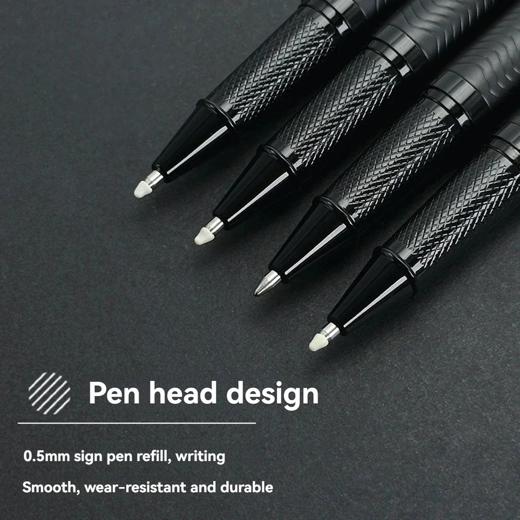 Advanced Metal Gel Pen Black Finish | Medium Point | Qme Metal Gel Pen Qme