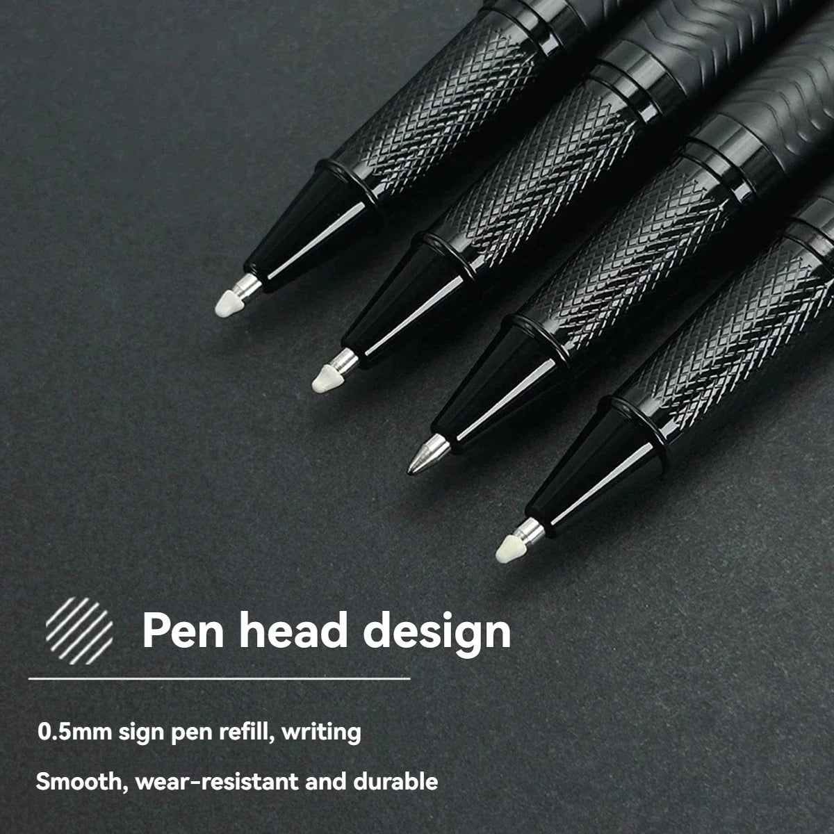 Advanced Metal Gel Pen Black Finish | Medium Point | Qme Metal Gel Pen Qme