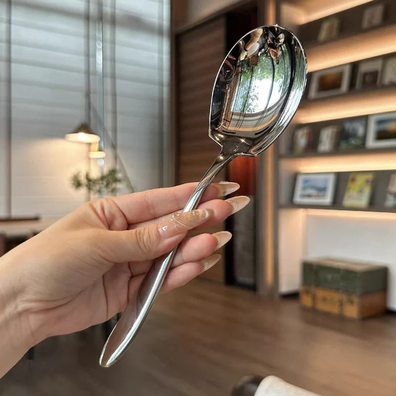 Stainless Steel Thickened Large Serving Spoon – Durable Serving Spoon Qme