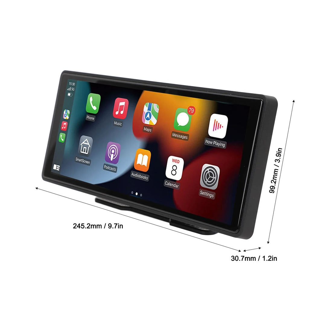 Portable 10.26" Wireless CarPlay Android Auto Car Stereo GPS Portable Car Stereo Qme