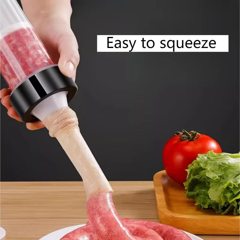 Manual Sausage Stuffer Syringe Kit with 3 Funnels Sausage Stuffer Tool Qst