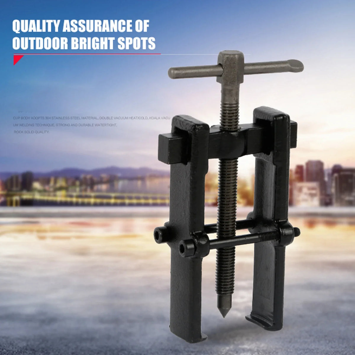 2-Jaw Bearing Puller – Heat-Treated Carbon Steel, Rustproof Bearing Puller Tool Qme