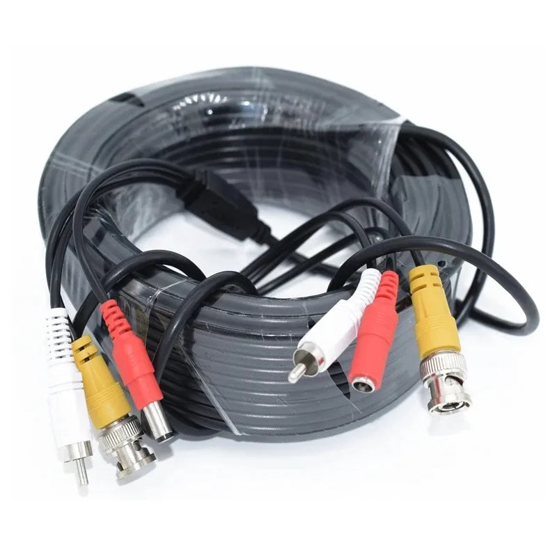 Surveillance Camera 2-in-1 RCA+DC Audio Power Cable Surveillance Camera Cable Qme 20M