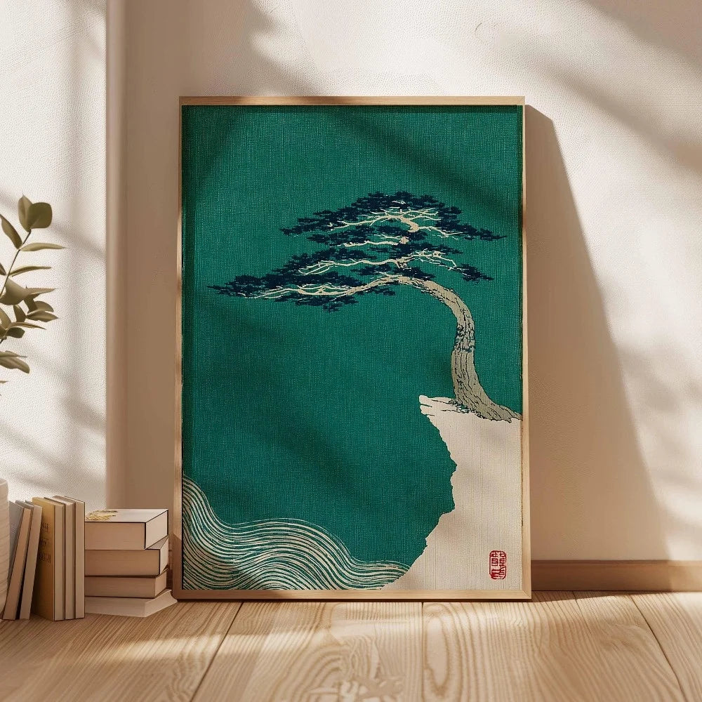 Retro Japanese Koi & Tree Canvas Wall Art – Unframed Print Canvas Wall Art Qst