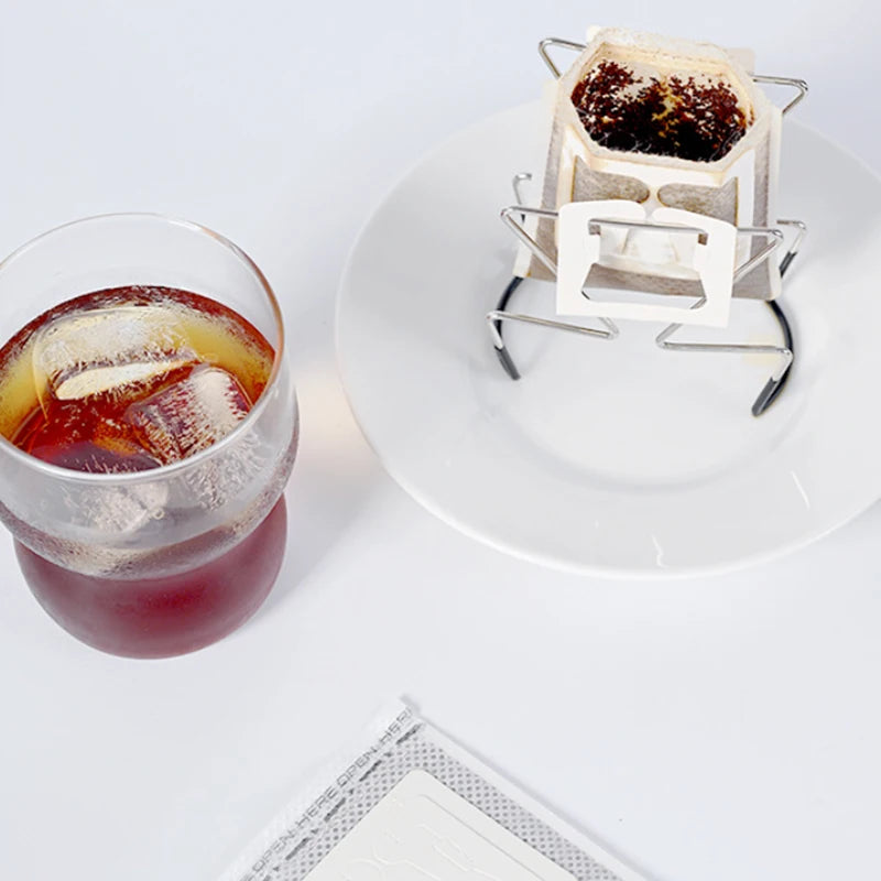 Stainless Steel Hanging Ear Coffee Filter Holder | Portable Drip Stand Coffee Filter Holder Qst