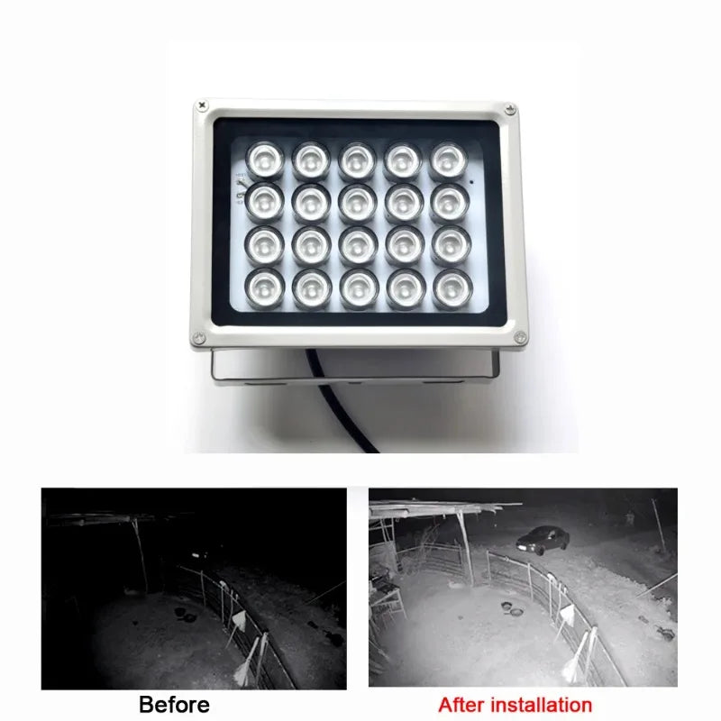 220V Outdoor IR LED Fill Light for CCTV Night Vision Cameras IR Camera Fill Light Qme
