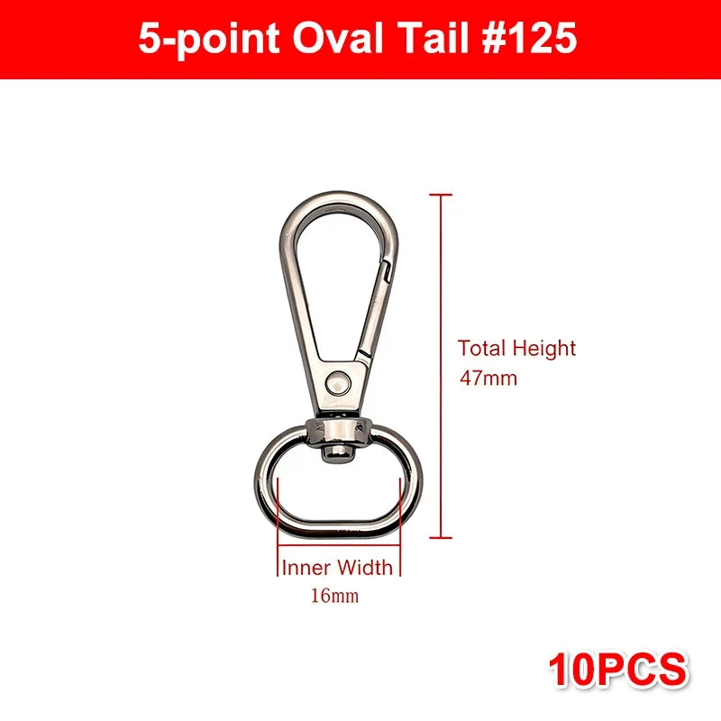Zinc Alloy Swivel Snap Hooks – Heavy Duty Rust-Proof DIY Set Swivel Snap Hooks Qme 5 Silver