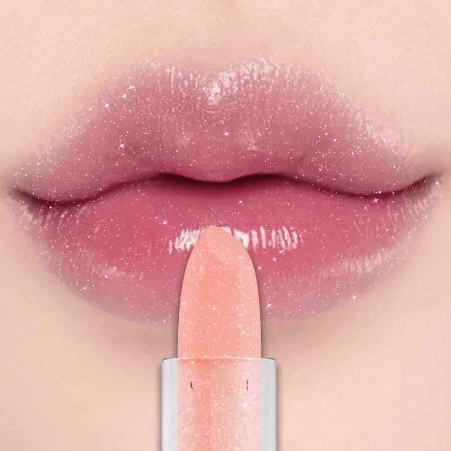Color-Changing Glitter Jelly Lip Tint – Moisturizing Lipstick Glitter Lip Tint Qme