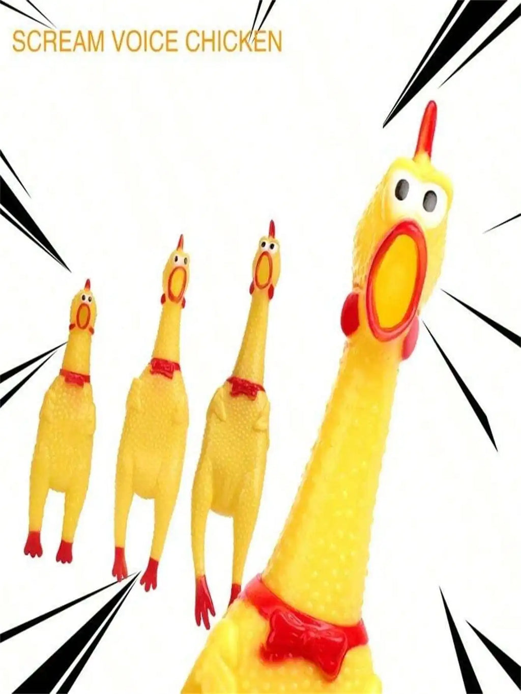 Screaming Chicken Squeeze Toy – Funny Novelty Prank Gift Novelty Squeeze Toy Qme