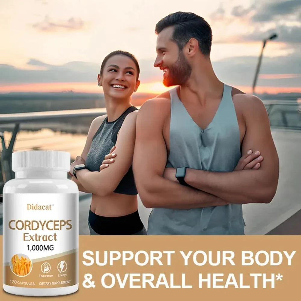 Cordyceps Mushroom Extract Capsules – Energy & Immune Support Mushroom Supplement Qst