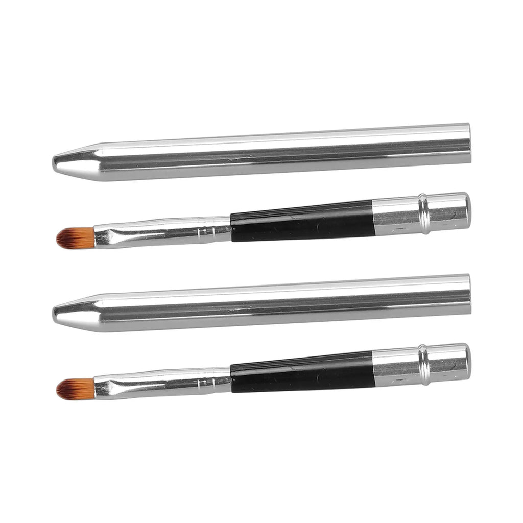 Qme Ergonomic Lip Brush with Sealing Cover | Easy Clean Lip Makeup Brush Qme