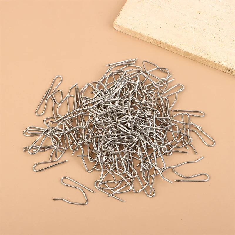 Stainless Steel Drapery Pin Hooks 50 or 100 Count – All Types Drapery Pin Hooks Qme stainless s 50pcs