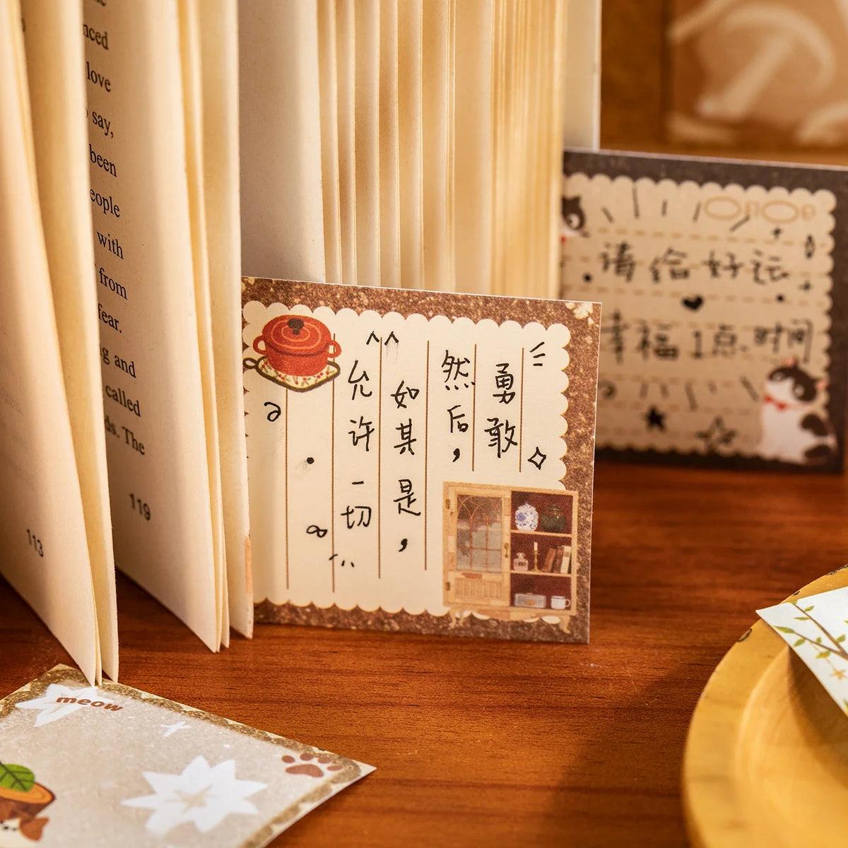 TIANZI Retro Cartoon Animal Sticky Notes Sticker Book – 50 Sheets Sticky Notes Sticker Book Qme