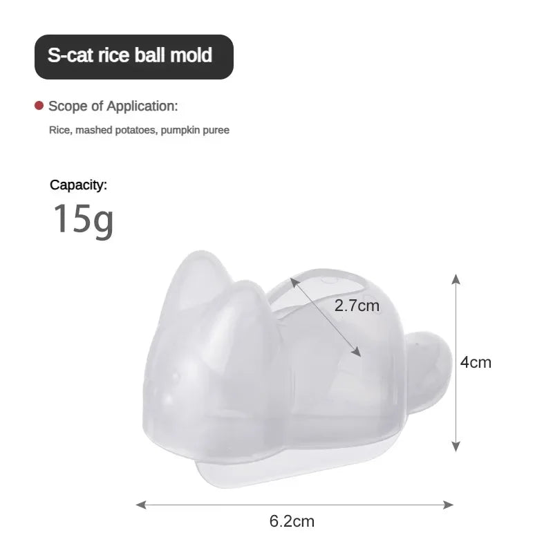 Cat Onigiri Molds – Kids Rice Ball & Mashed Potato Shaper Food Shaping Mold Qme S 1pcs