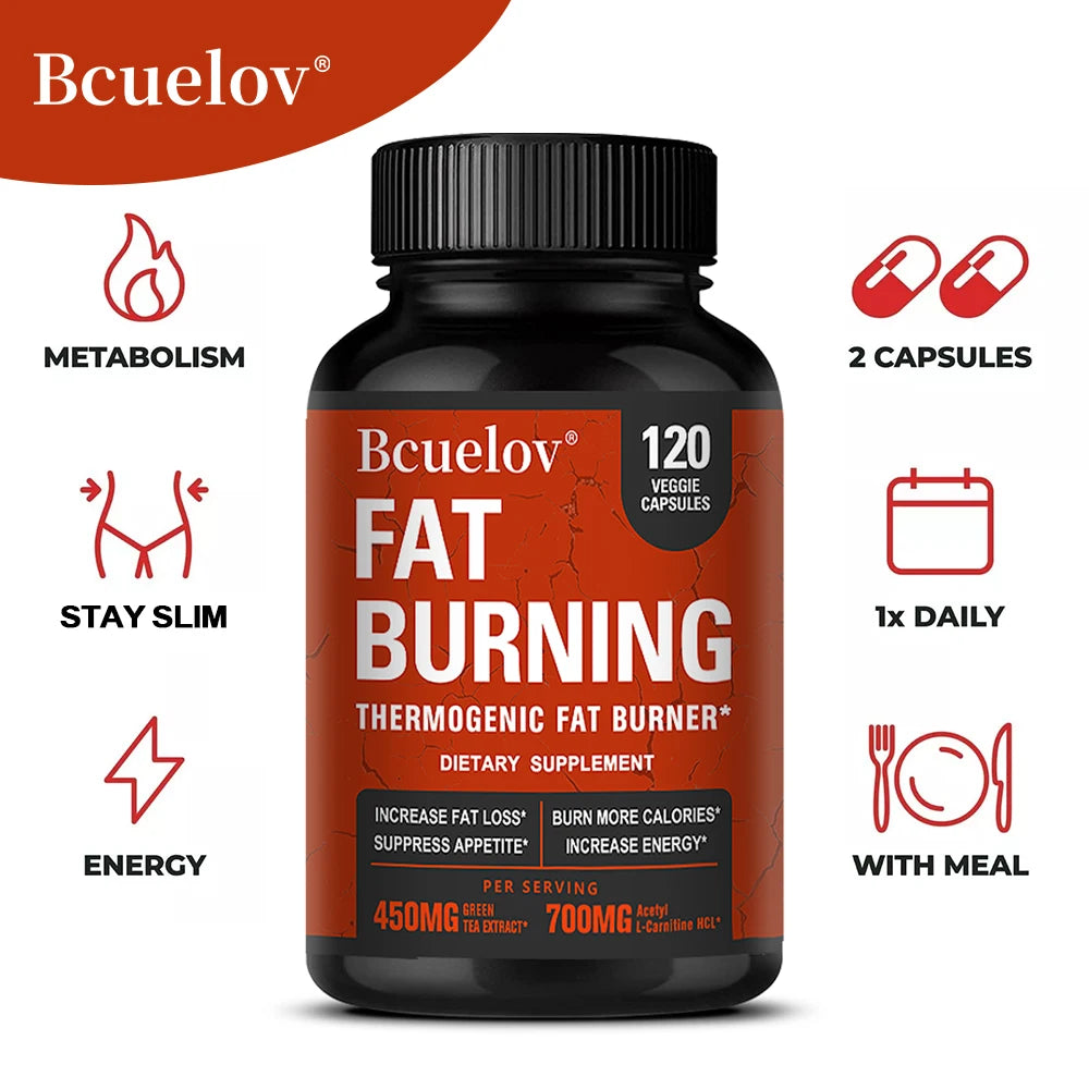 Acetyl-L-Carnitine Capsules | Green Tea & Caffeine Blend Dietary Supplement Qst