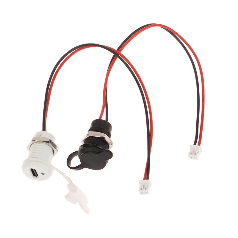 USB-C 2-Pin Charging Socket PH2.0 Snap Lock Panel Mount Connector USB-C Panel Connector Qme