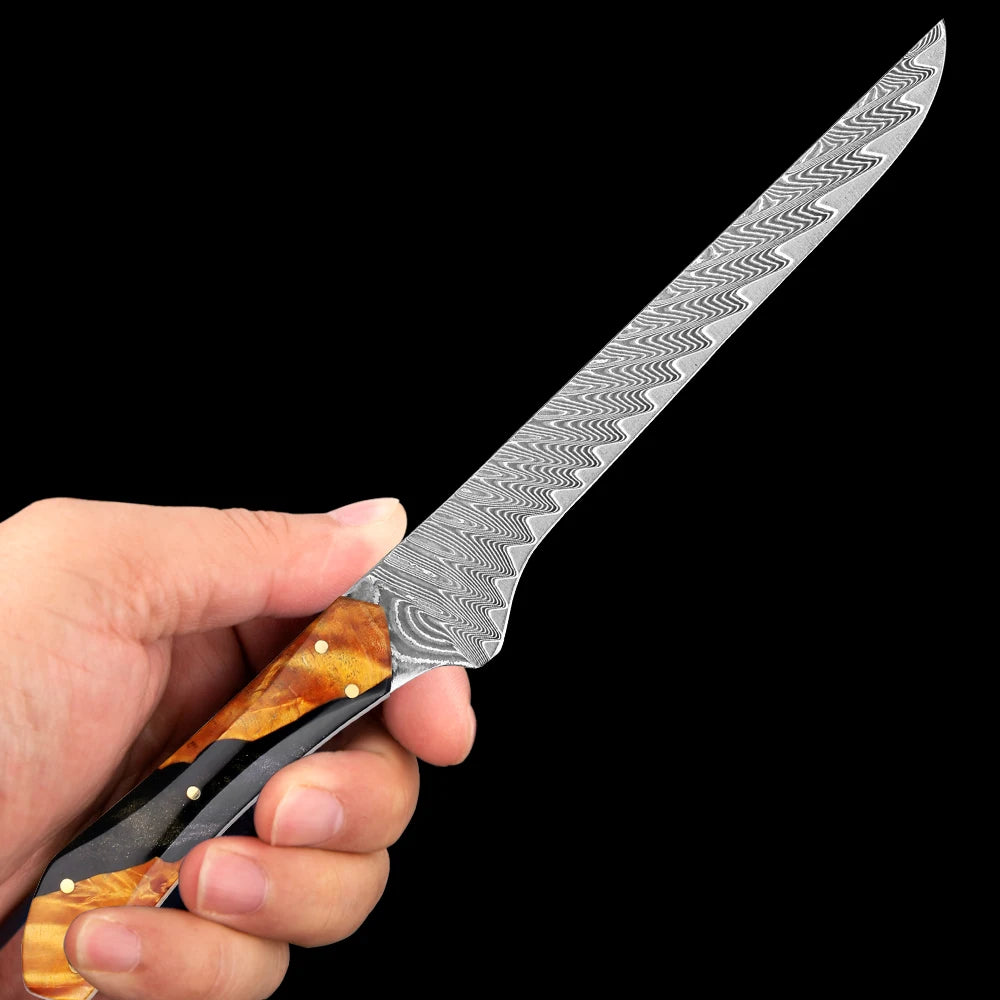 Xituo Damascus Boning Fillet Knife – 66-Layer VG-10 Steel Damascus Kitchen Knife Qst