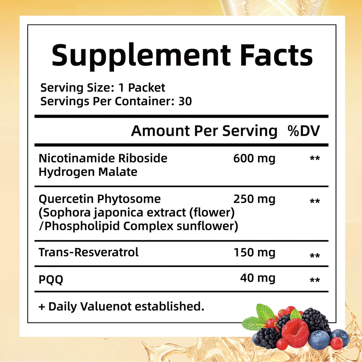 Niacinamide Ribosyl & Resveratrol Supplement – 30 Count Anti-Aging Supplement Qst