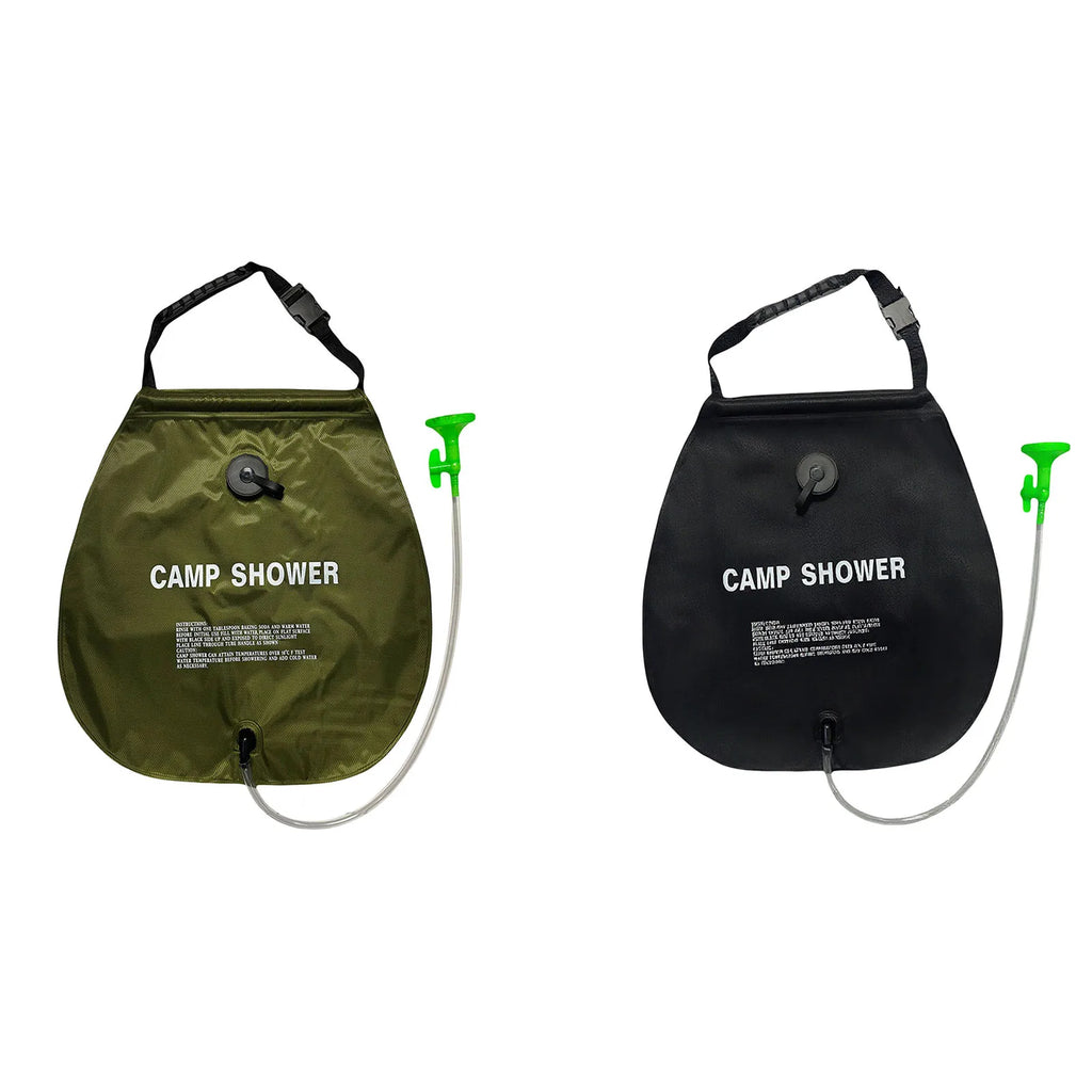 20L Foldable Solar Camp Shower Bag – Hose & Nozzle Included Camping Shower Bag Qme