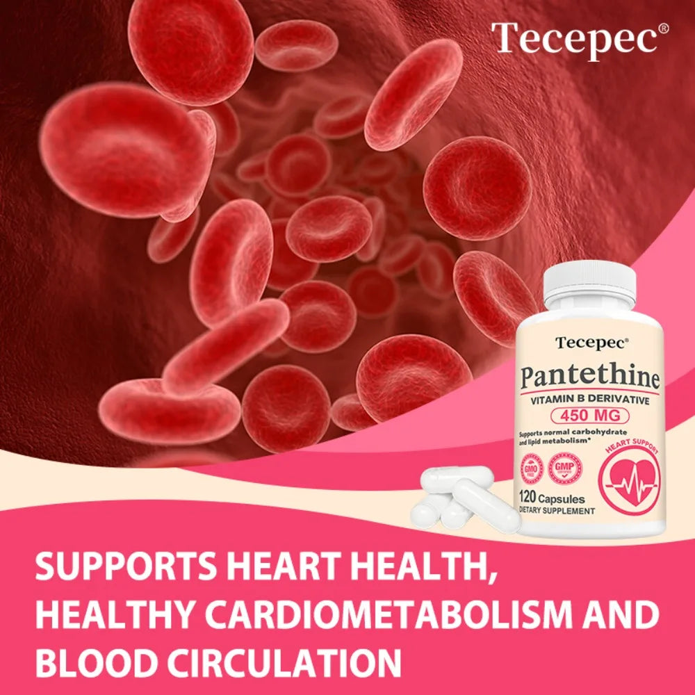 Pantethine Supplement – Metabolism, Liver & Heart Support | Non-GMO Dietary Supplement Qst